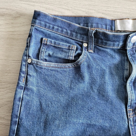 Everlane Men's Medium Wash Blue Denim Straight  Stretch Pants- Size 36 X 29 - Picture 5 of 9